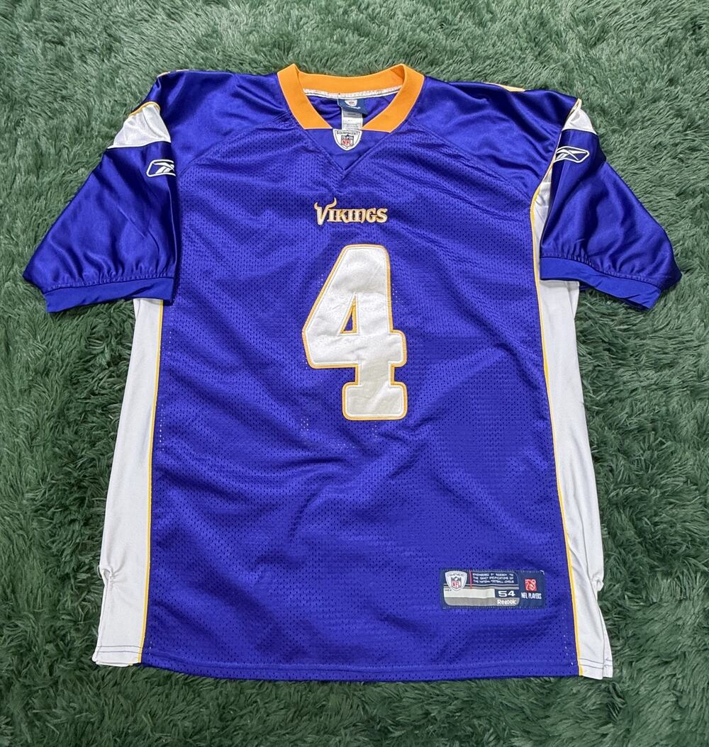 Brett Favre Minnesota Vikings Reebok NFL Equipment Jersey #4 Men's Size 54